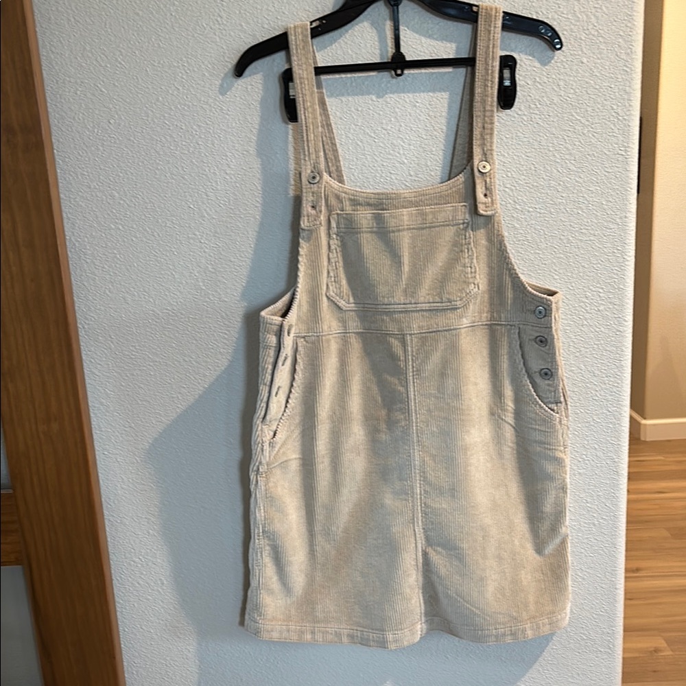 American Eagle Outfitters Light Gray Corduroy Dress